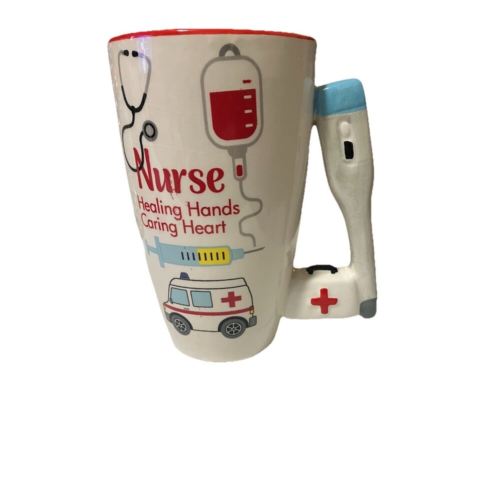 Nurse Novelty MUG "Healing Hands Caring Heart" NEW 20oz 6’